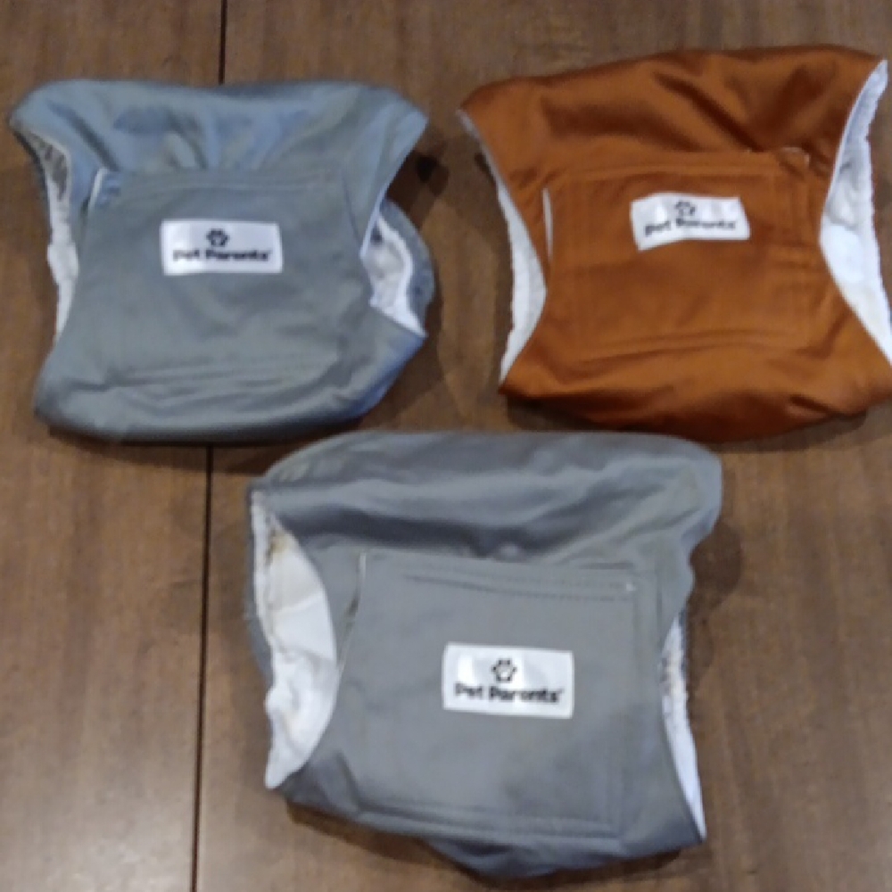 Belly Bands For Male Dogs, Size M, Brown, Gray